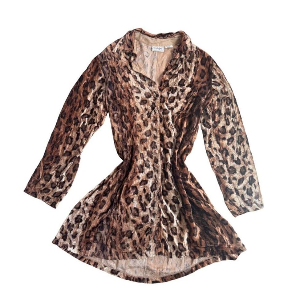 True Vintage Leopard Print Velvet Dress